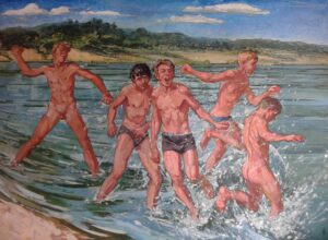 Brawlers Gay Art Painting Sergey Sovkov