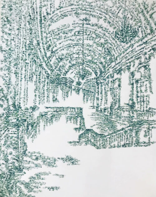 Marianne Lang Drawing: Green hall