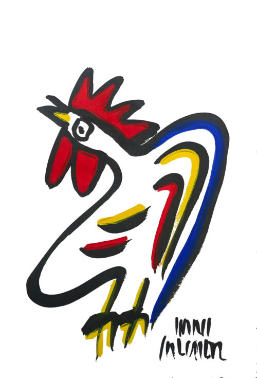 Hans Salcher Painting: Rooster