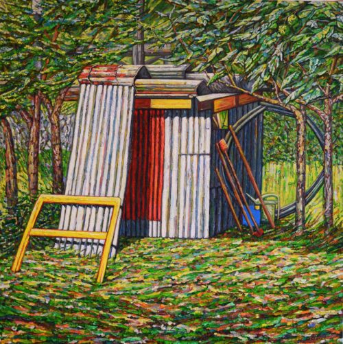 Noel Paine Painting: Loro’s shed