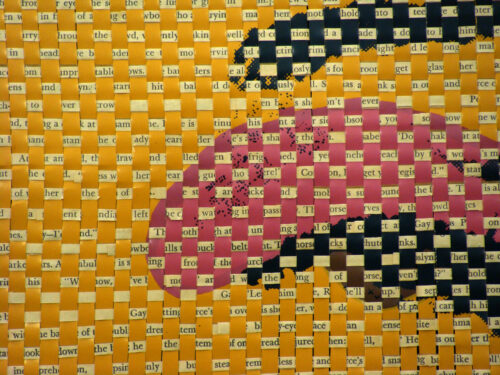 Marilyn Monroe Arthur Miller Textverwebung Jochen Hoeller Magenta Bild Andy Warhol Detail