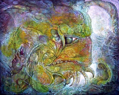 Otto Rapp Painting: Offspring of Tiamat