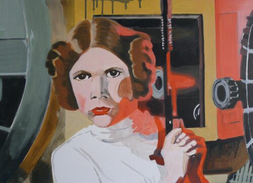 Anne Suttner Dibujo: Princess Leia is hiding from the Imperial troops