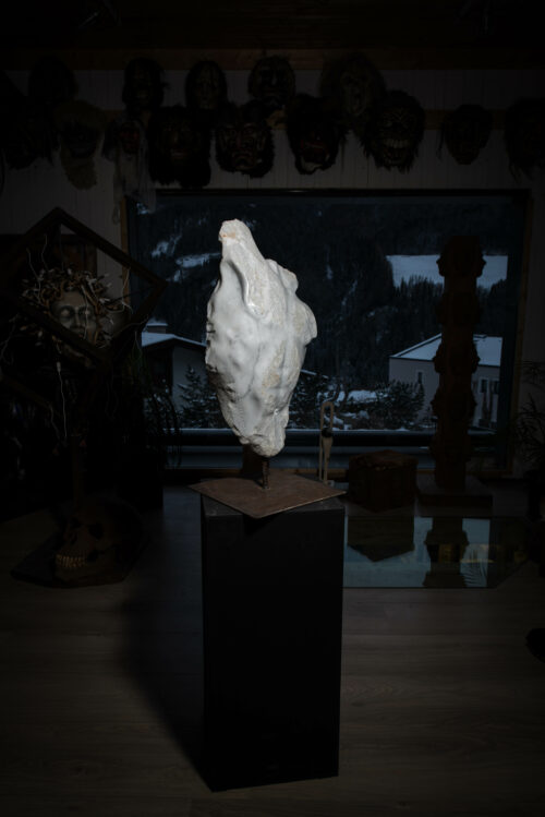 Michael Lang Sculpture: Torso in Carara Marble