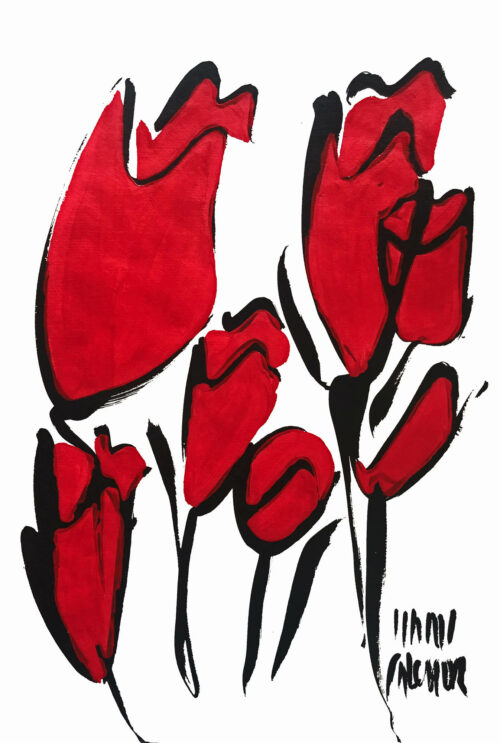 Hans Salcher Живопись: Tulip bed