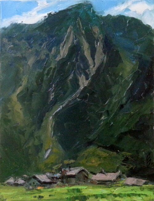 Sergey Sovkov Peinture: View of Bovin mountain